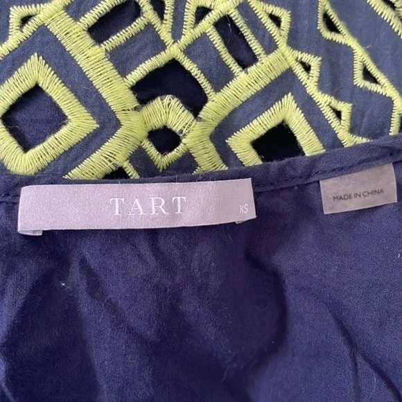 Tart embroidered Neon Green Tank Top - Picture 6 of 6